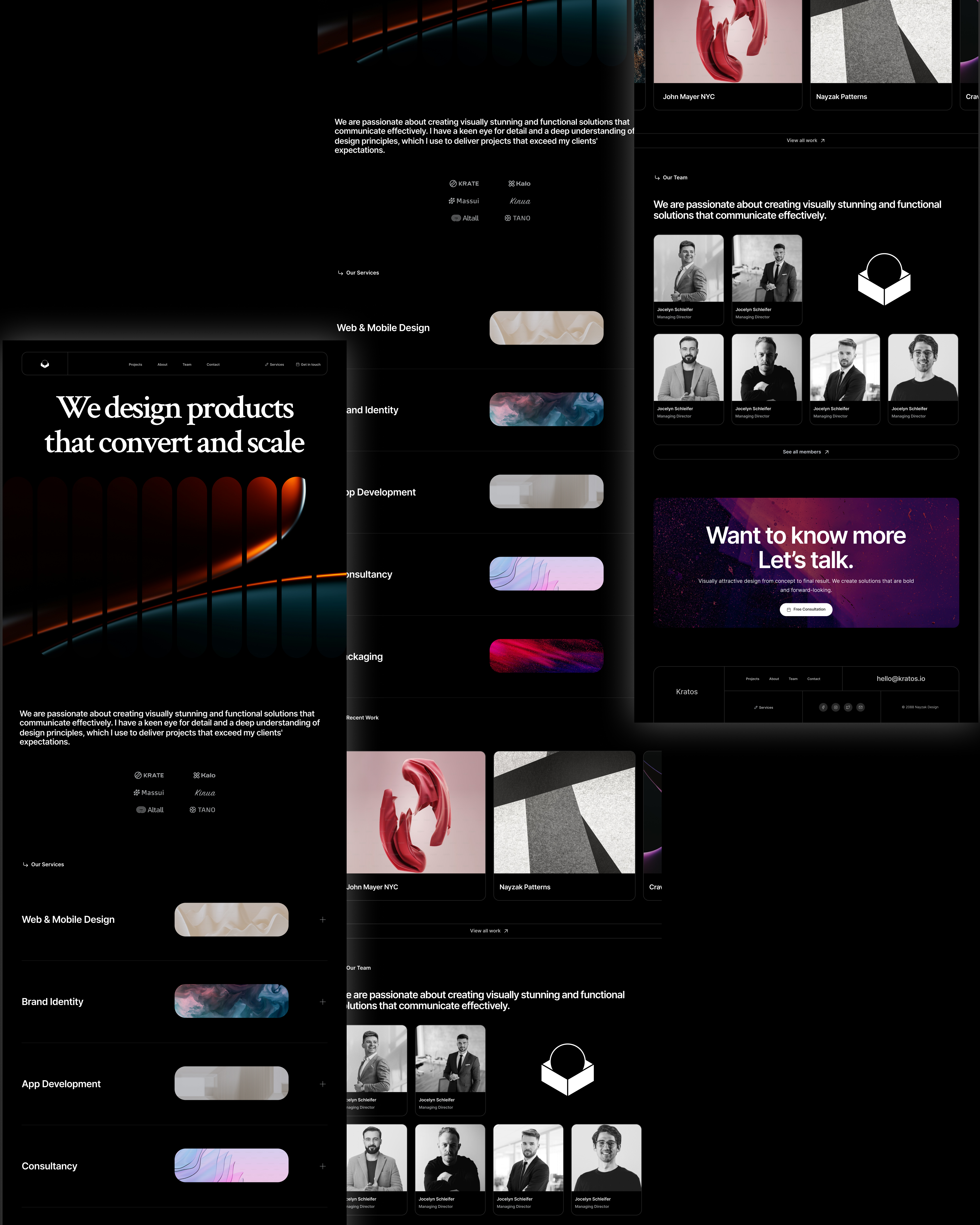 Kratos Landing Page landing page project preview